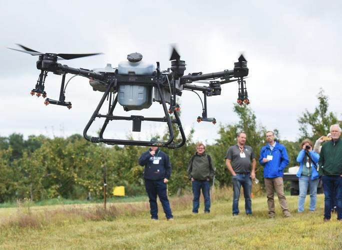 Herald-Palladium image of agricultural drone sprayer